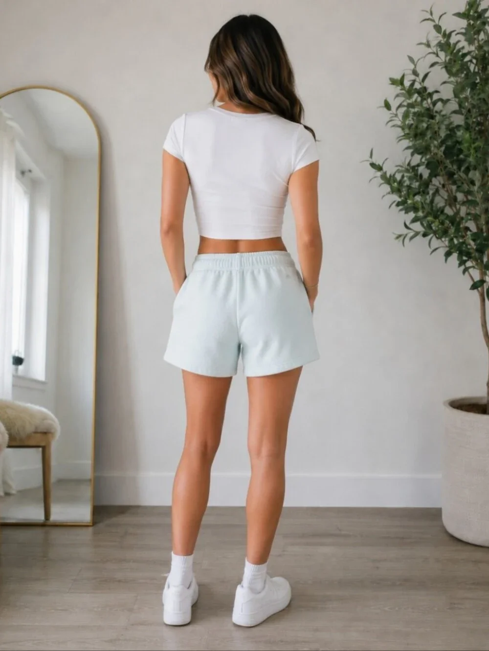 Lululemon Collegiate Logo Fleece Shorts XXS Icy Blue Preppy Athleisure